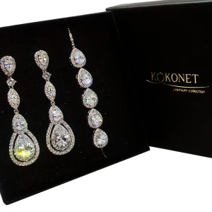 Svatební souprava VIVIEN silver + DROP silver