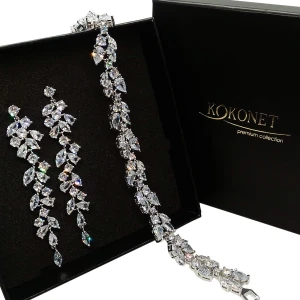 Svatební souprava CHLOE silver + FLORAL silver