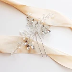 Elegantní svatební drdolová spona do vlasů s cirkony