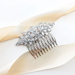 Elegantní stříbrný svatební hřebík do vlasů