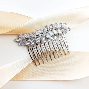 Hřeben na svatební účes stříbrný