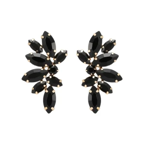 Černé náušnice křídly se zirkony