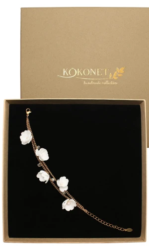 Bransoletka złota ślubna PEONY gold