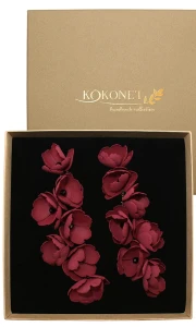 Dlouhé květinové náušnice LIDIA scarlet