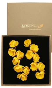 Dlouhé květinové náušnice LIDIA lemon