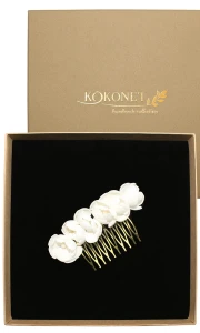 Květinový hřeben PEONY gold