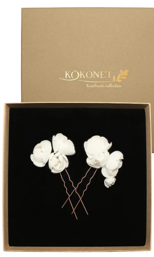 Kokówki kwiaty różowe złoto PEONY rose