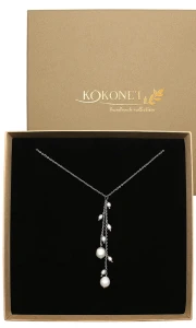 Svatební náhrdelník s perlami ALLULA silver