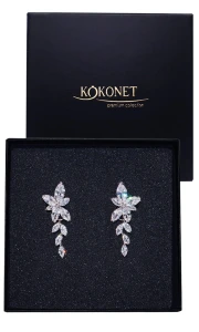 Svatební náušnice FLORES silver