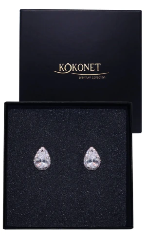 Srebrne kolczyki przy uchu DROP silver