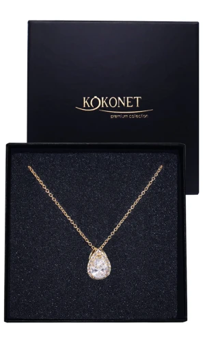 delikatny naszyjnik ślubny złoty DROP gold