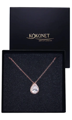 elegancki naszyjnik ślubny DROP rose