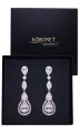 Eleganckie długie srebrne kolczyki ślubne VIVIEN silver