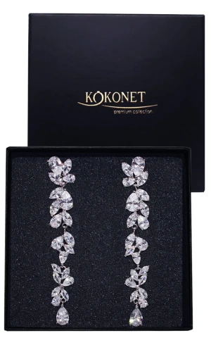 Kolczyki ślubne srebrne BLANCA silver