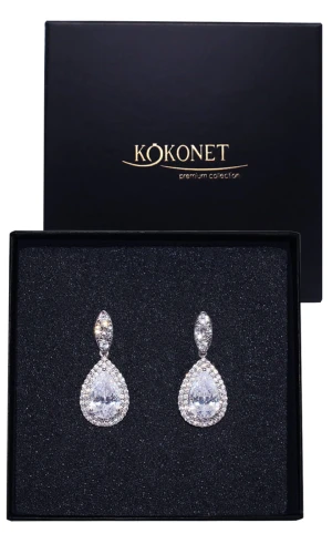 Kolczyki ślubne srebrne klipsy DOLCE clip