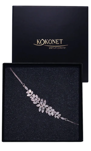 Bransoletka ślubna srebrna JANICE silver