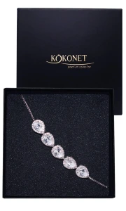 Svatební náramek RUSTIC DROP silver