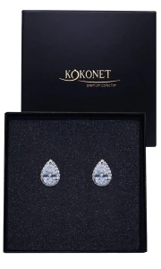 Svatební náušnice DROP silver clip