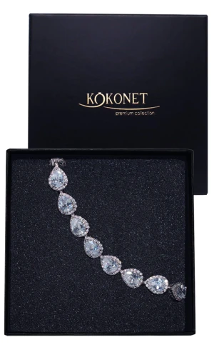 Bransoletka ślubna srebrna DROP II silver