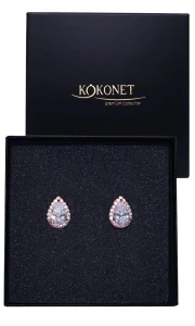 Svatební náušnice DROP rose clip