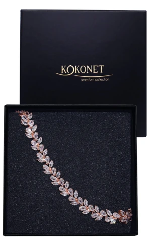 Bransoletka ślubna różowe złoto BLANCA rose