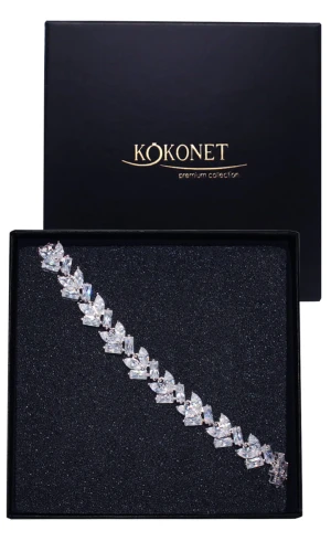 Bransoletka ślubna srebrna ALENA silver