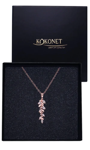 Naszyjnik ślubny różowe złoto SIRRI rose