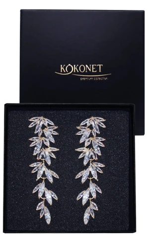 Kolczyki ślubne złote BLANCHE gold