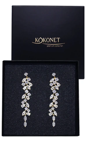 Kolczyki ślubne złote CHLOE gold clip