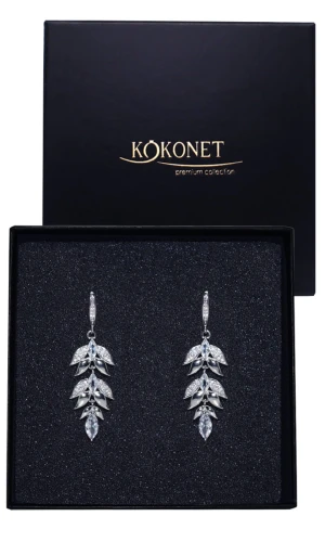 Kolczyki ślubne srebrne GRAPEA silver