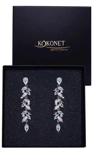 Kolczyki ślubne srebrne FLORIS silver
