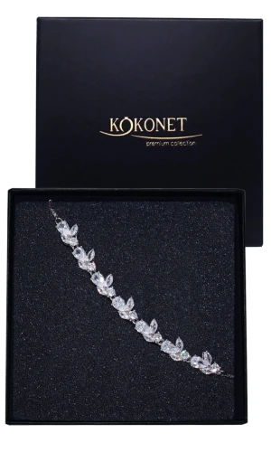 Bransoletka ślubna srebrna IRIS silver