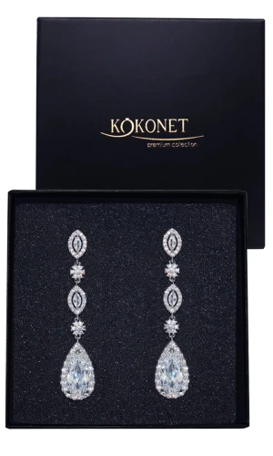 Kolczyki ślubne srebrne DENIS silver