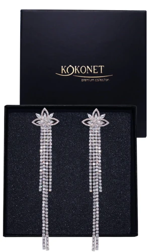 Kolczyki ślubne srebrne MADINA silver