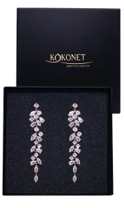 Svatební náušnice CHLOE rose clip