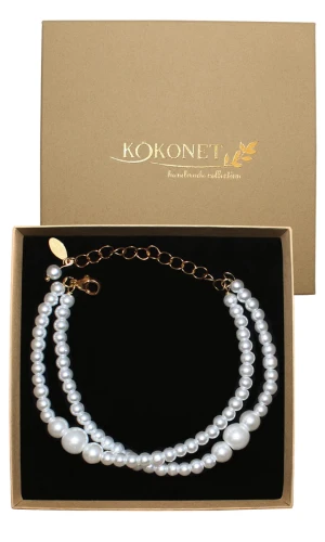Perłowa złota bransoletka ANDROMEDA gold
