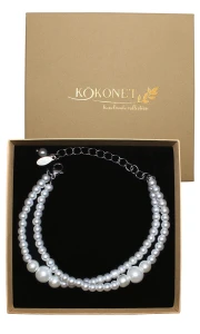 Perlový náramek ANDROMEDA silver