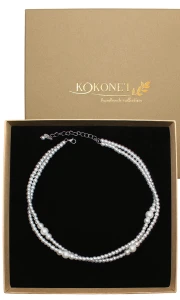 Perlový náhrdelník  ANDROMEDA silver