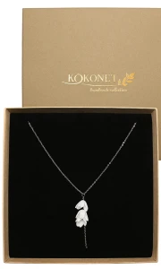 Květinový náhrdelník FORSYTHIA silver