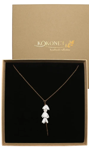 Kwiatowy złoty naszyjnik FORSYTHIA gold