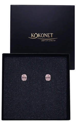 Kolczyki różowe złoto ślubne AVY rose