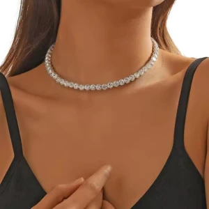 Náhrdelník 1 řada choker se zirkony