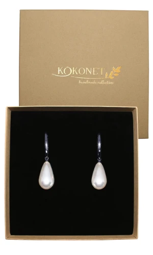 Kolczyki srebrne perłowe GOTA silver