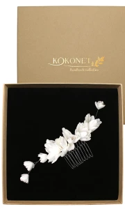 Květinový hřeben MAGNOLIA silver