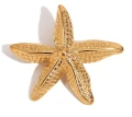 Elegancka modowa broszka złota rozgwiazda starfish minimalistyczna
