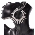 ELEGANCKIE srebrne kolczyki gothic cyrkoniowe kryształki okrągłe KOŁA
