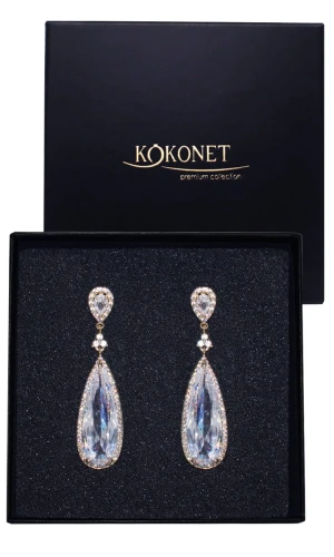 ZŁOTE kolczyki duże łezki BŁYSZCZĄCE DŁUGIE klasyka krople ślub wystawne