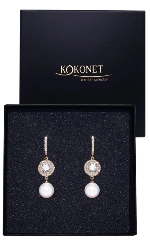 ZŁOTE kolczyki bigle perłowe ŚLUBNE na wesele panna młoda VINTAGE money