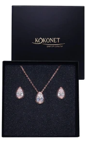 Náušnice a náhrdelník – svatební set SOFIA rose