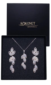 Náušnice a náramek – svatební set stříbrný CHIARA silver